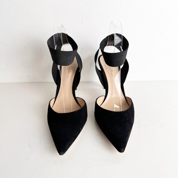 GIANVITO ROSSI Suede Pumps with Crisscross Elastic Strap black size 40 - Picture 3 of 8